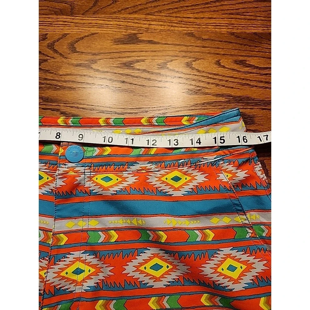 Chubbies Swim Trunks Men's Small‎ Neon Aztec Hybrid Board Shorts 6